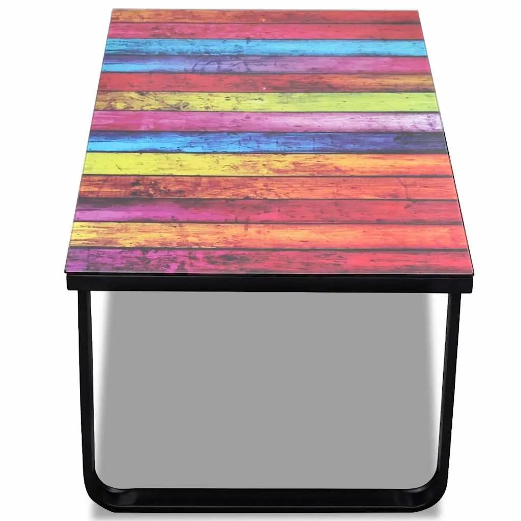 Coffee Table with Rainbow Top