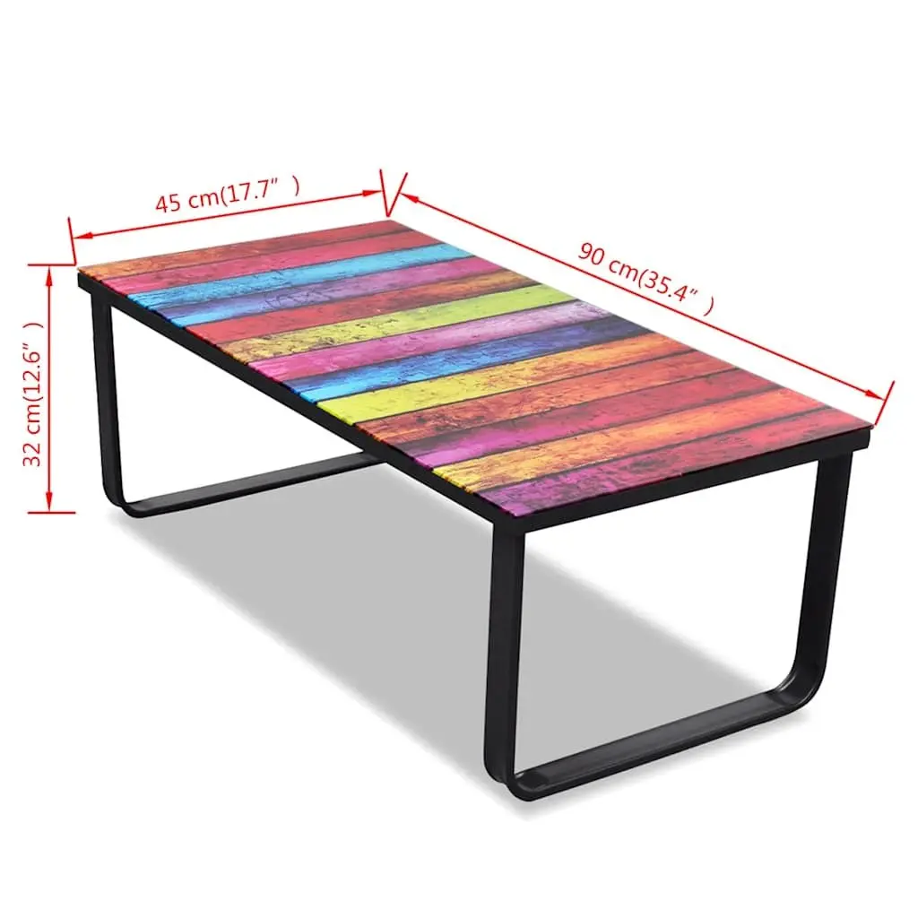 Coffee Table with Rainbow Top