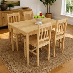 Your New Favorite Dining Set: Wooden Table and Chairs