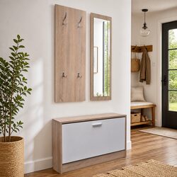 Simplify Your Space with the Wooden Shoe Cabinet Set