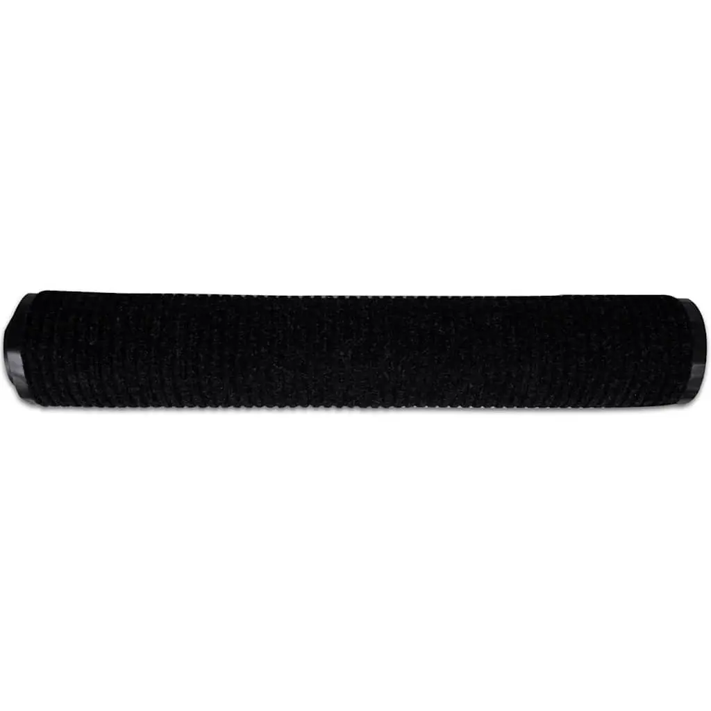 Door Mat Non-Slip PVC Backing Black 90 x 60 cm Easy Clean