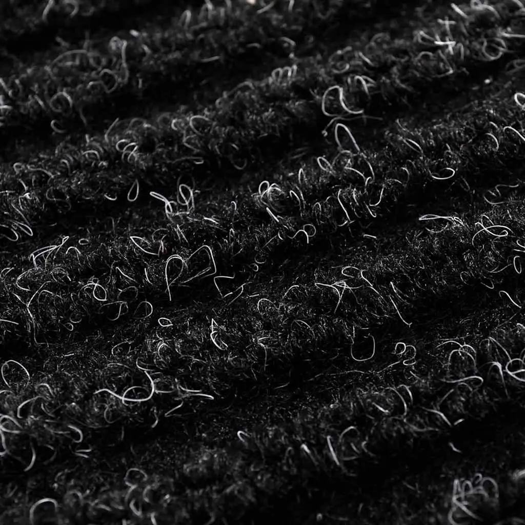 Door Mat Non-Slip PVC Backing Black 90 x 60 cm Easy Clean
