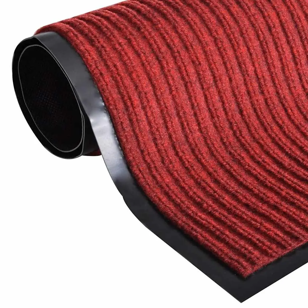 Door Mat Red 90 x 60 cm Non-Slip PVC Entrance Floor Protection Indoor Outdoor