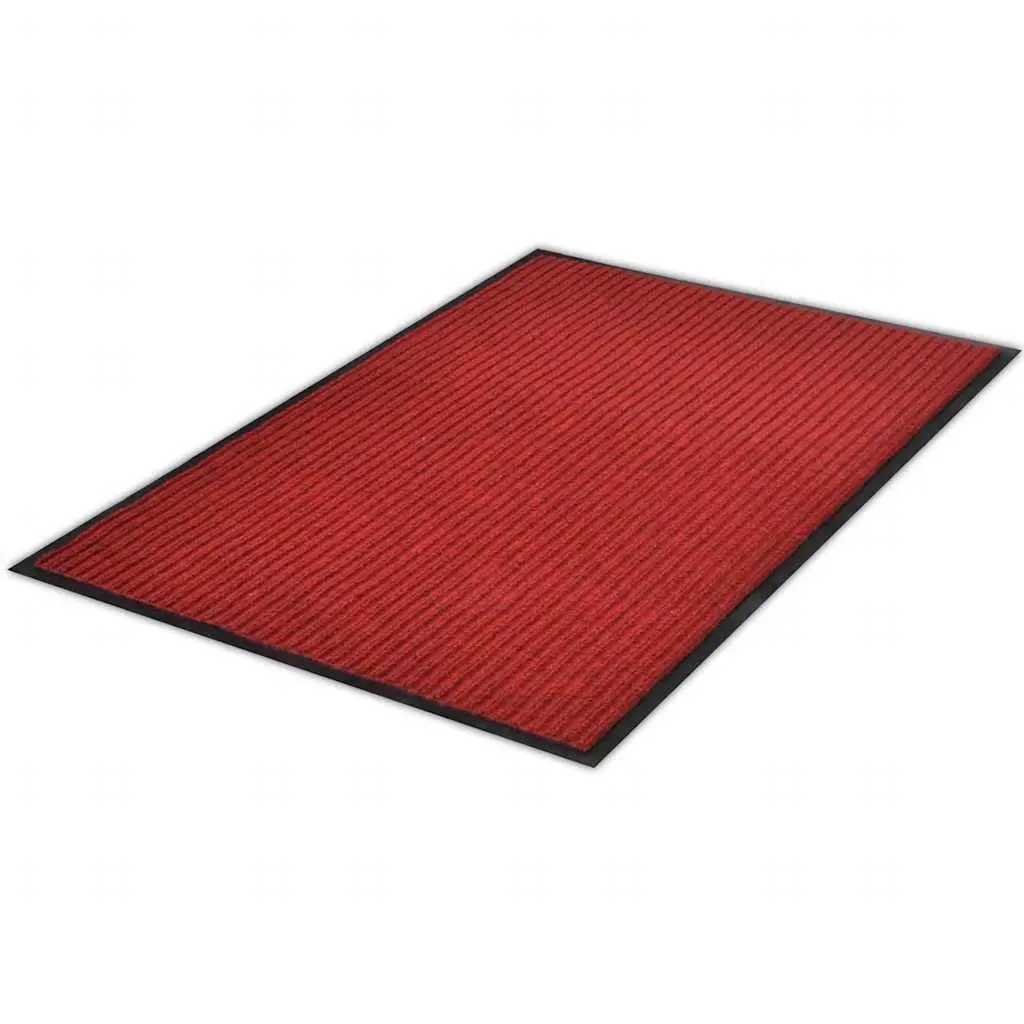 Door Mat Red 90 x 60 cm Non-Slip PVC Entrance Floor Protection Indoor Outdoor