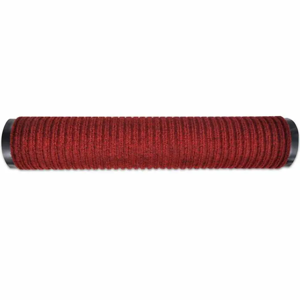 Door Mat Red Non-Slip Backing 90 x 120 cm PVC Home Office Entrance