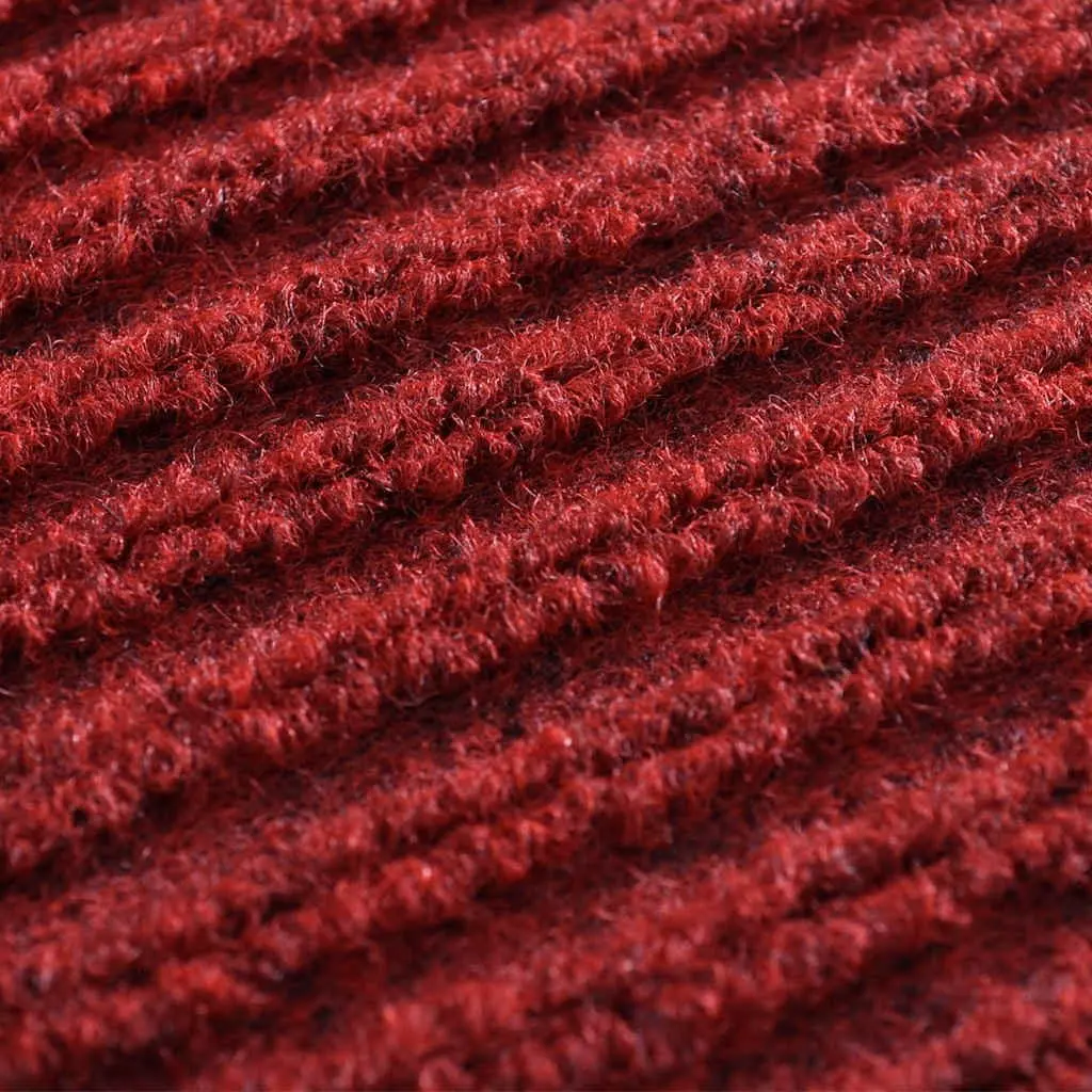 Door Mat Red Non-Slip Backing 90 x 120 cm PVC Home Office Entrance