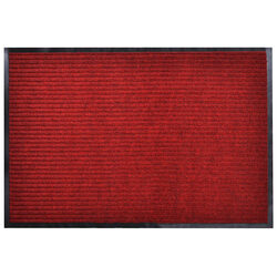 Friendly Red Entrance Rug 90 x 150 cm with Non-Slip Design