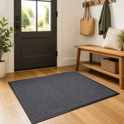 Versatile Grey Door Mat 120 x 180 cm with Secure Backing