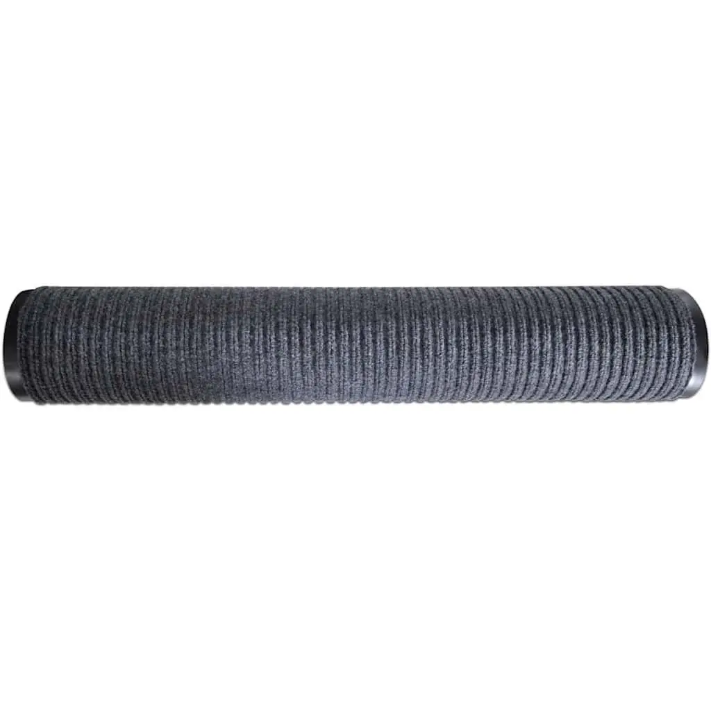 Door Mat Grey Non-Slip PVC Backing 120 x 180 cm