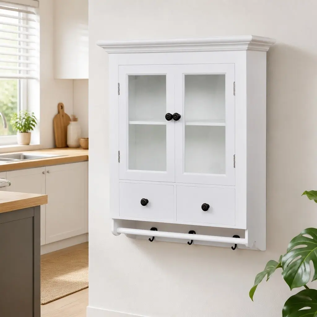 Wooden Wall Cabinet for Kitchen Use