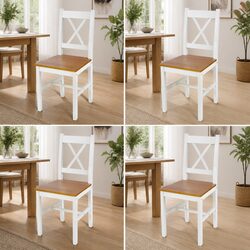 Discover Comfort with 4 White Dining Chairs