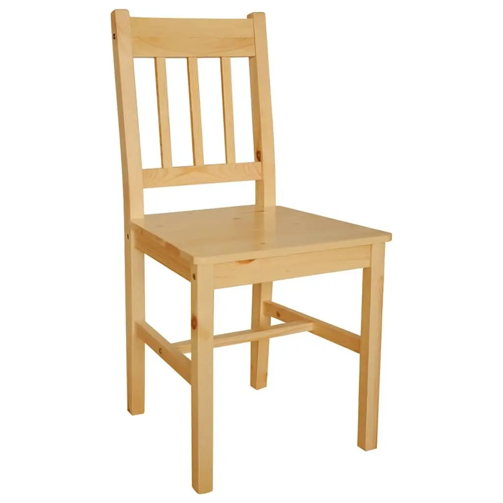 Dining Chairs 2 Pieces Beige Kitchen Solid Wood Elegant Design Ergonomic Seating