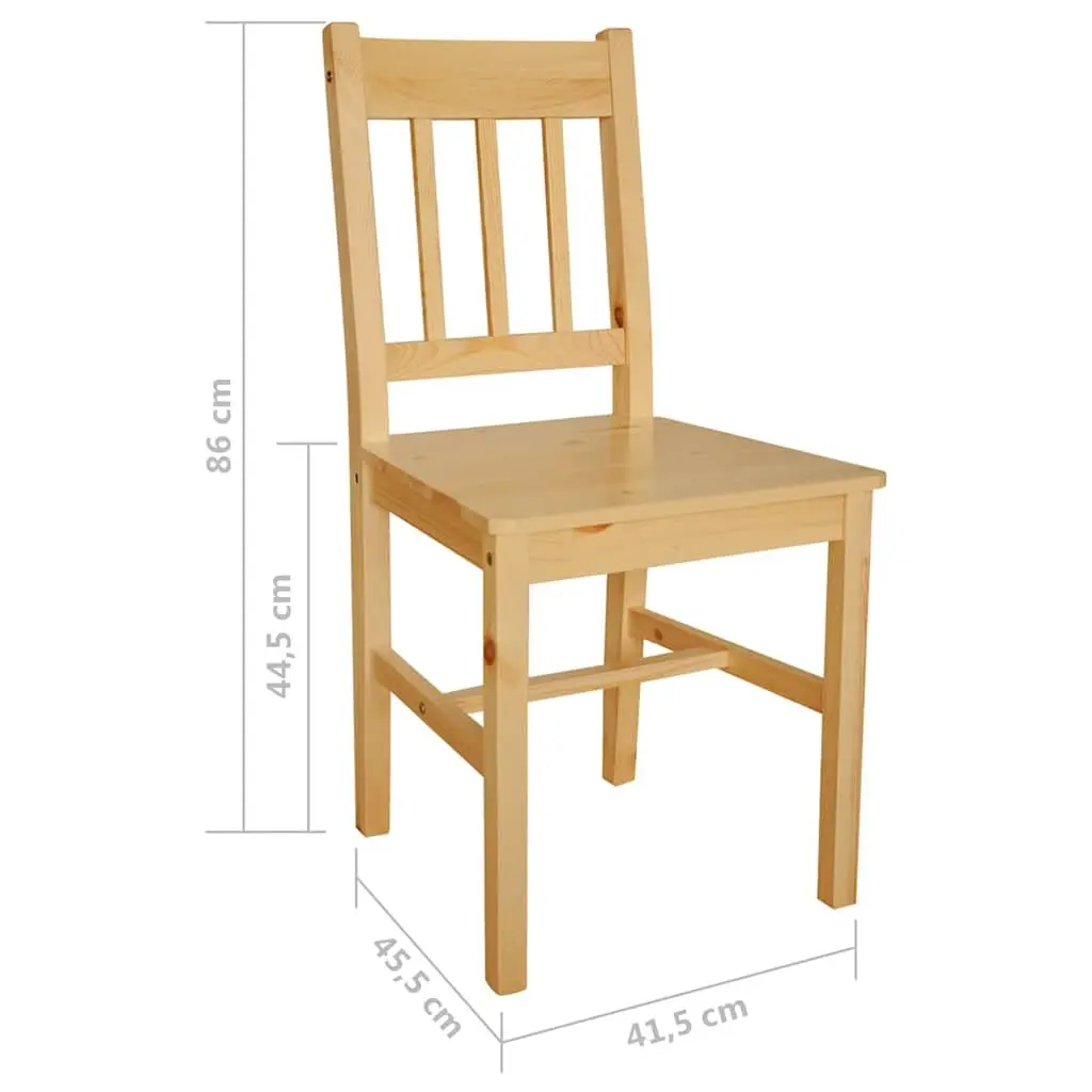 Dining Chairs 2 Pieces Beige Kitchen Solid Wood Elegant Design Ergonomic Seating