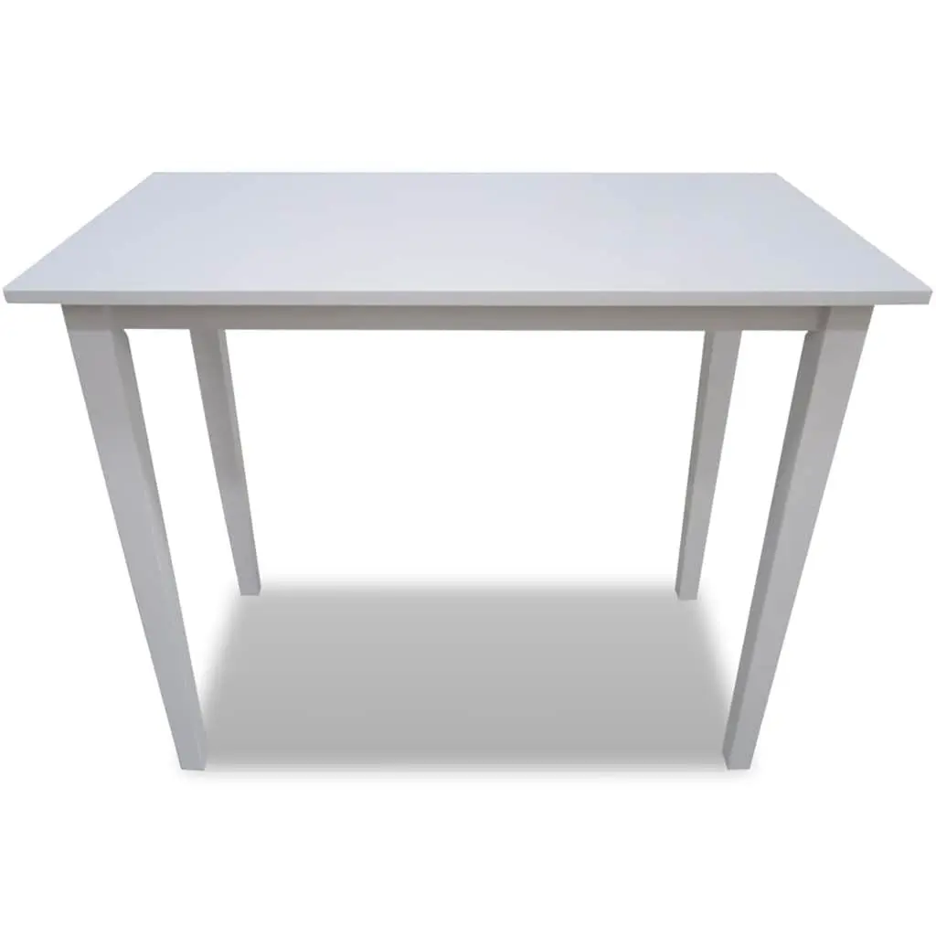 Wooden Bar Table White Real Wood Veneer Top Tall Accent Furniture