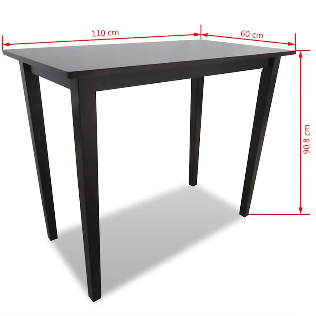 Wooden Bar Table Brown Kitchen Dining Room Console High Top Furniture