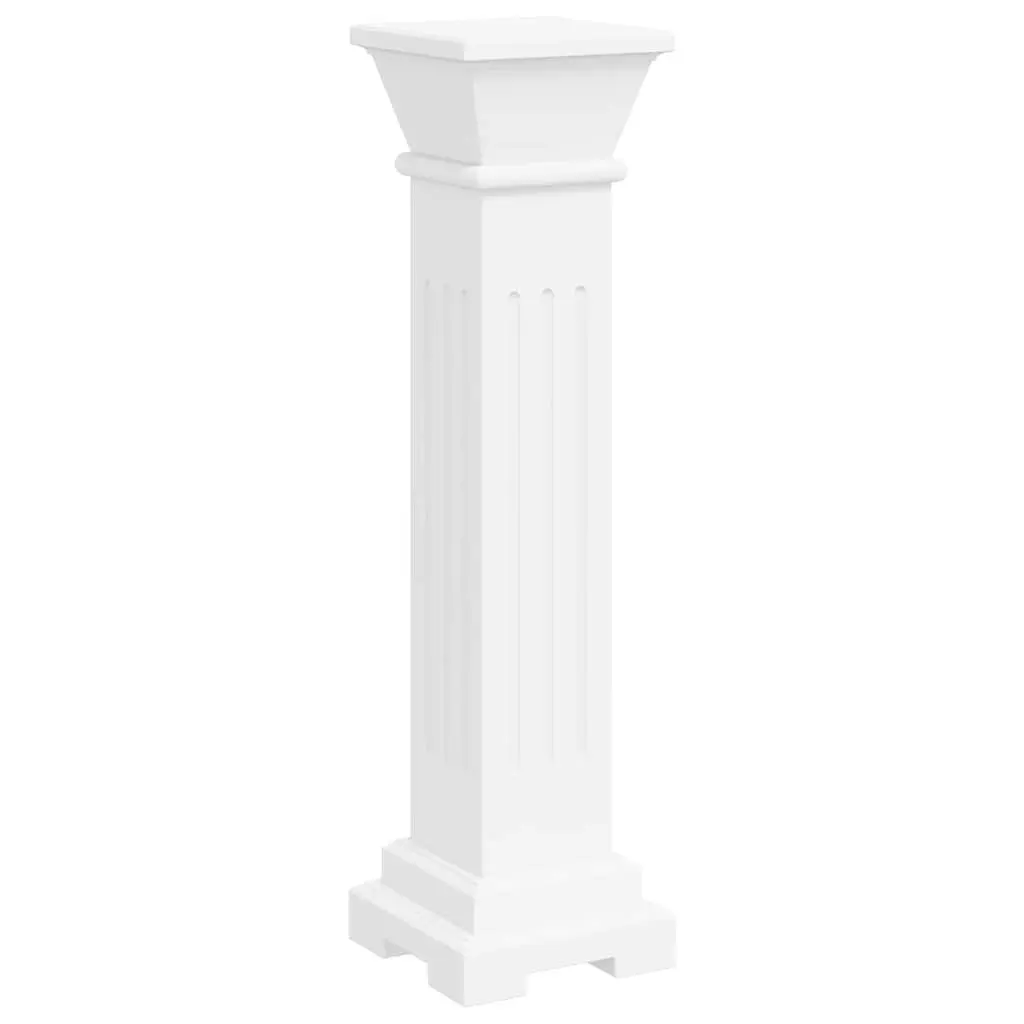 Square Plant Stand White Pillar Display for Indoor Outdoor Use