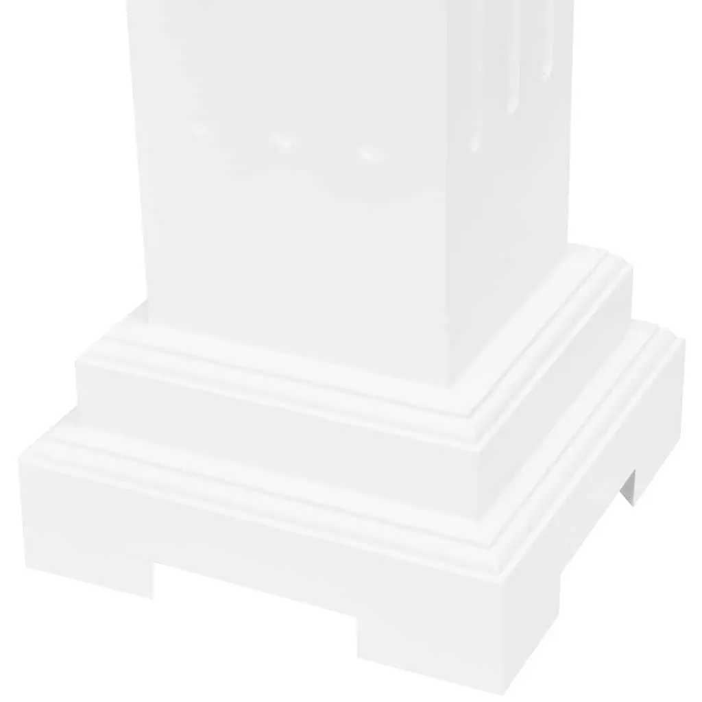 Square Plant Stand White Pillar Display for Indoor Outdoor Use