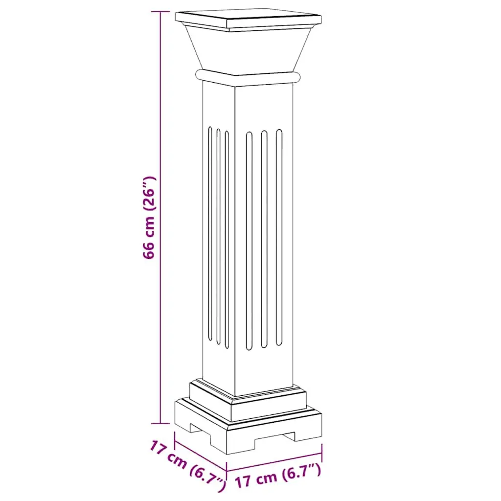 Square Plant Stand White Pillar Display for Indoor Outdoor Use