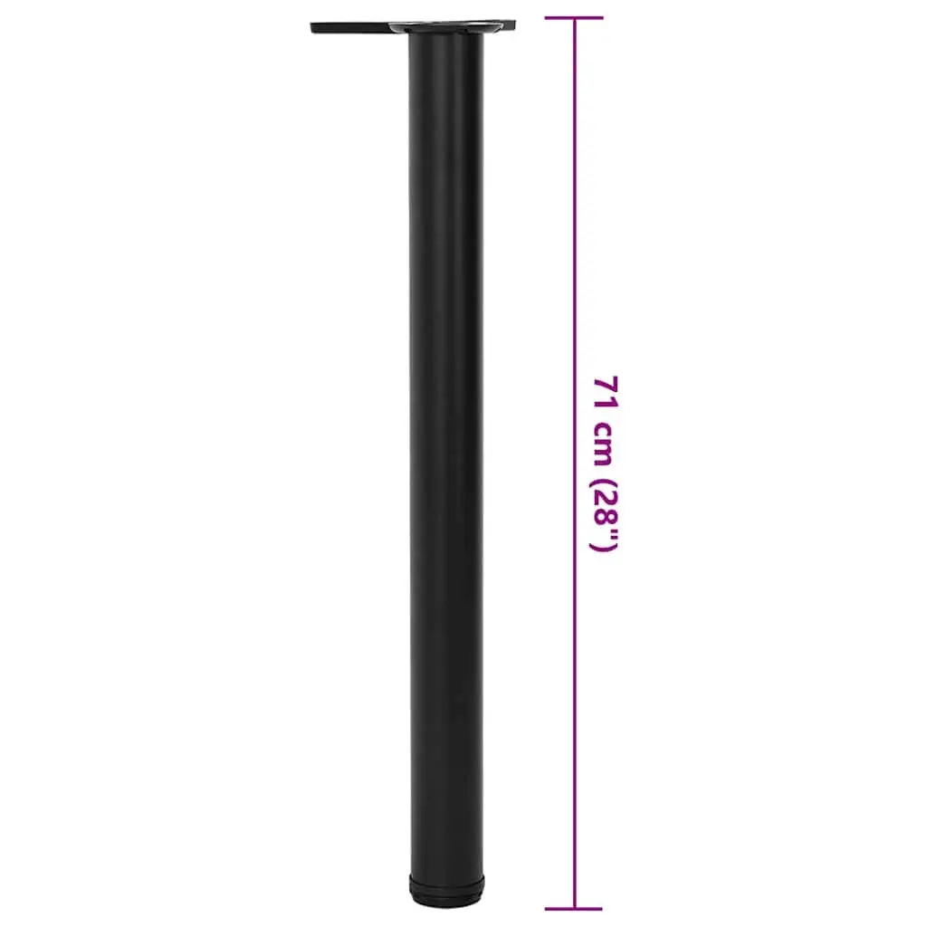 Table Legs Height Adjustable 710mm Set of 4 Replacement Furniture Support Black