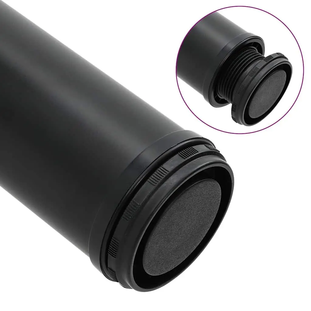 Table Legs Height Adjustable Screw Feet Black 870mm Set of 4
