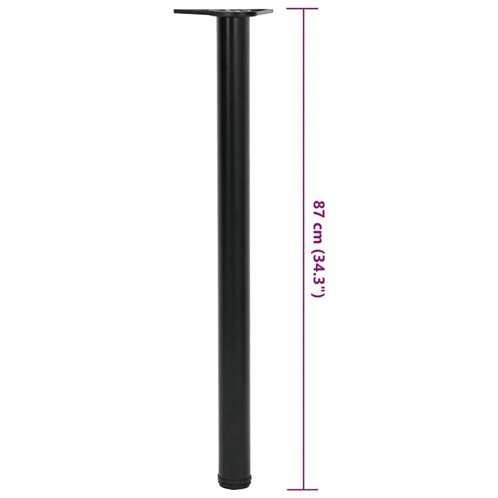 Adjustable Table Legs Set 4 pcs Black 870mm Replacement Furniture Support