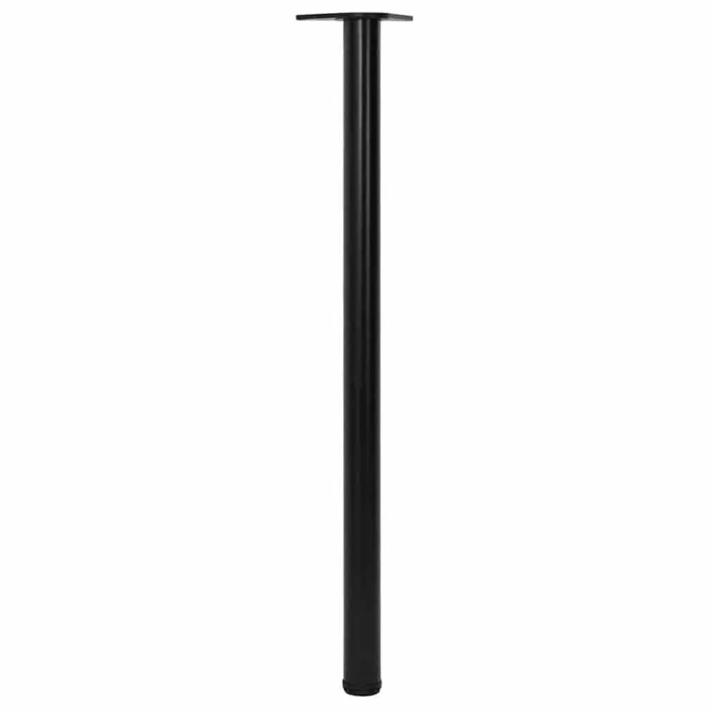 Adjustable Table Legs Set 4 Pieces Black 1100mm with Height Compensation Screw Feet