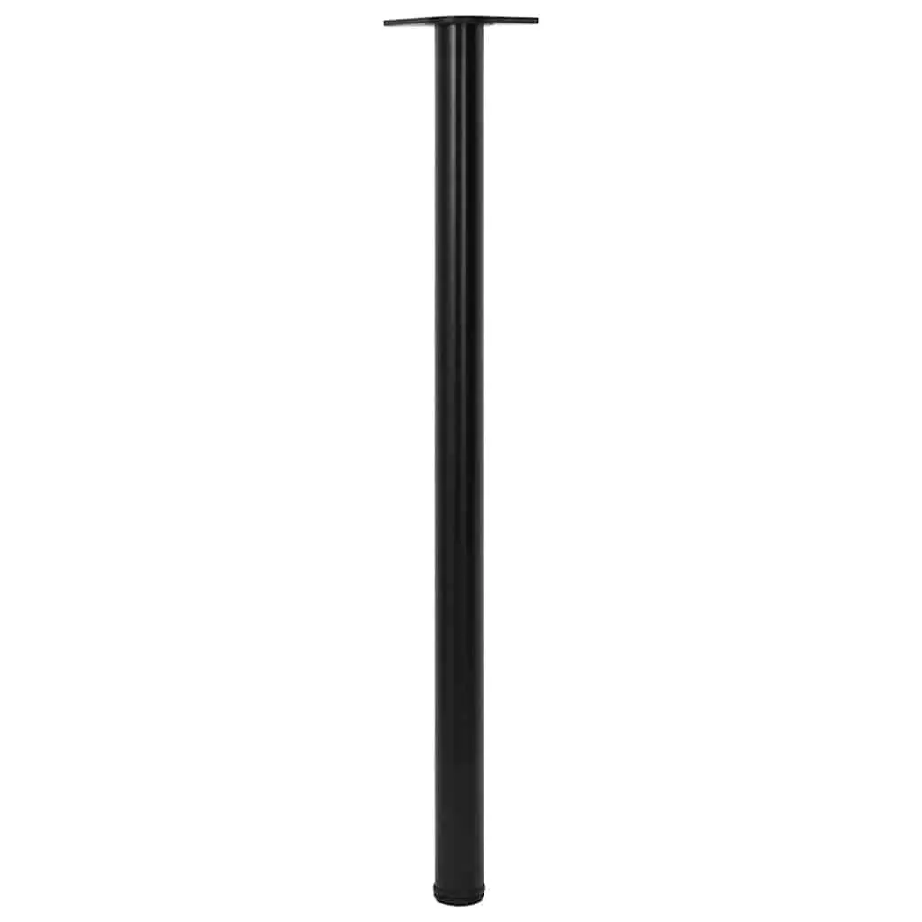Adjustable Table Legs Set 4 Pieces Black 1100mm with Height Compensation Screw Feet