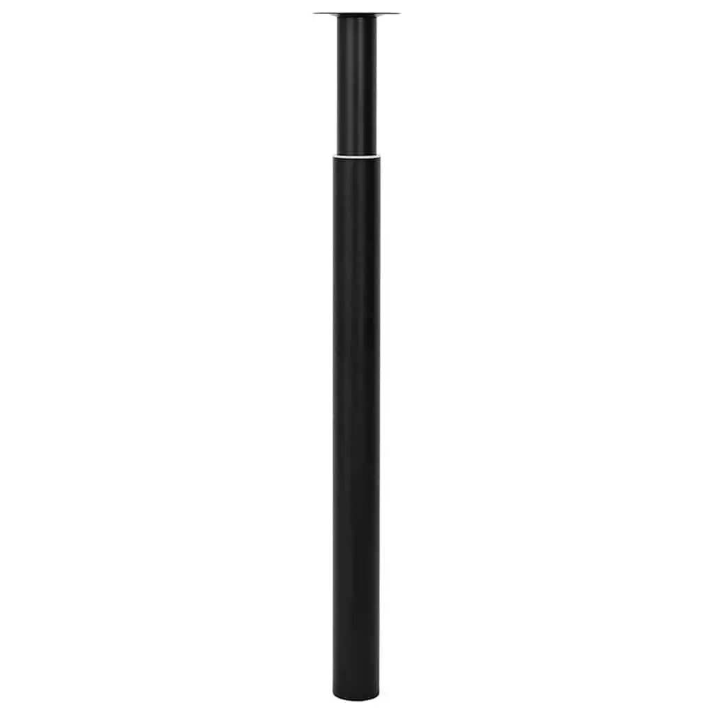 Adjustable Black Telescopic Table Legs Replacement Pair Height Range 710 to 1100 mm