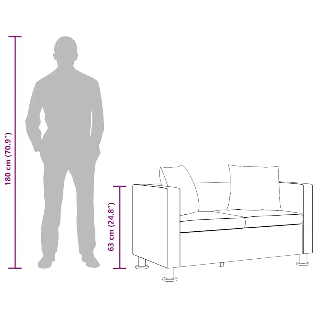 2-Seater Sofa in Black