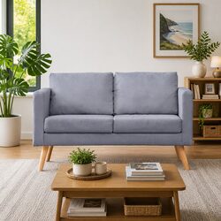 Your Perfect Grey Fabric 2-Seater Sofa Awaits