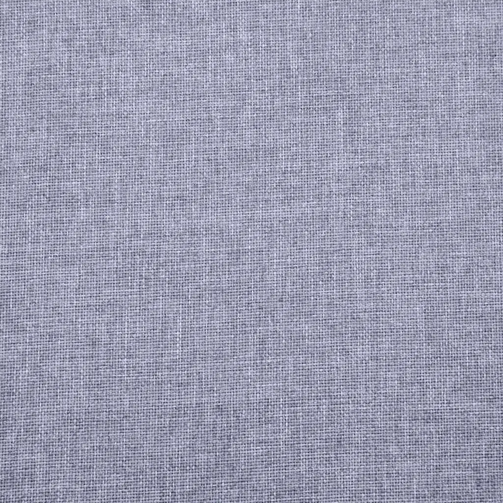 3-Seater Sofa Grey Fabric Couch Removable Cushion Covers