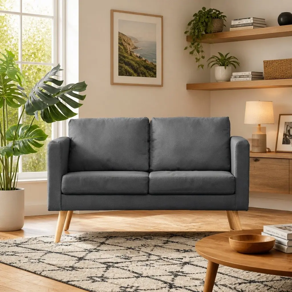 Grey 2-Seater Sofa