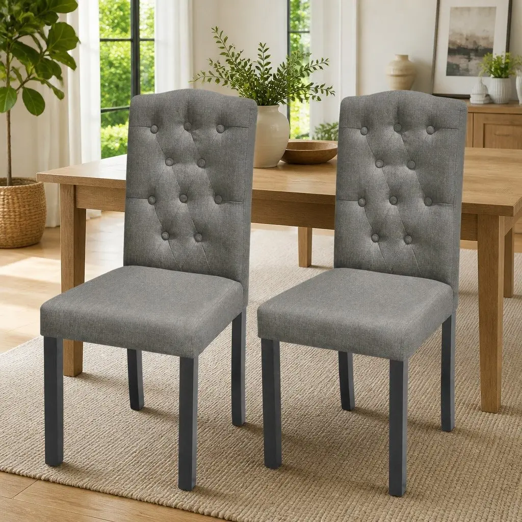 Grey Dining Chairs Set of 2