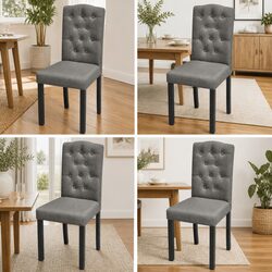 Comfortable Grey Dining Chairs Set of 4