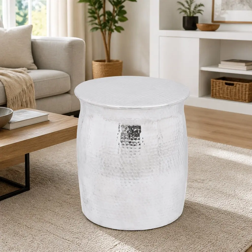 Stool and Side Table in Aluminium