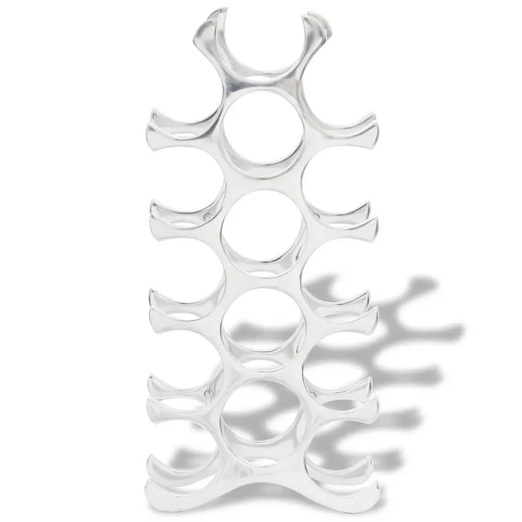 Wine Rack for 15 Bottles Silver Modern Storage Display Stand