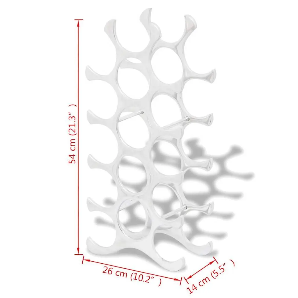 Wine Rack for 15 Bottles Silver Modern Storage Display Stand