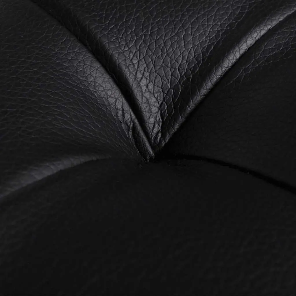 Storage Ottoman Black Faux Leather Extra Seating 30 Inch