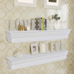 Your New Favorite White Baroque Wall Shelves - 2 pcs