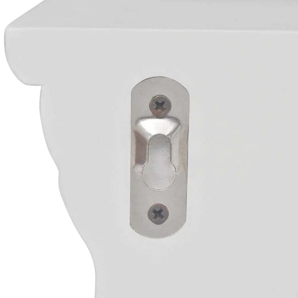 Wall Shelves Baroque Style White Floating Storage 2 Piece