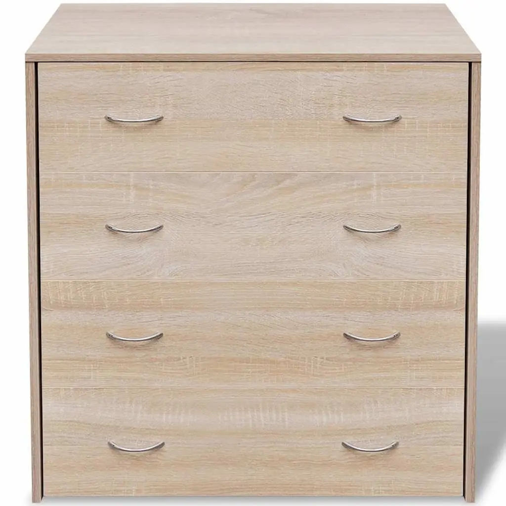Sideboard Storage Cabinet Oak Colour 4 Drawers 60 x 30.5 x 71 cm