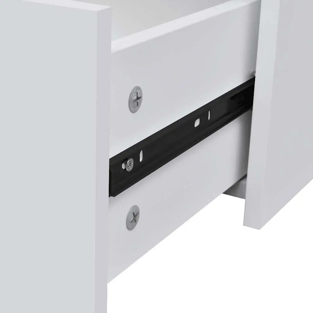 Sideboard Storage Cabinet with 4 Drawers White Engineered Wood 60 x 30.5 x 71 cm