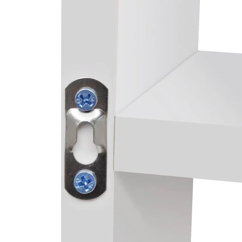 Floating Wall Display Shelf White 8 Compartments Storage Cube Ledge