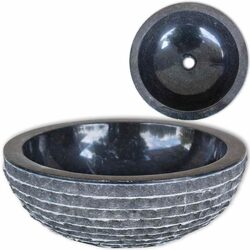 Your New Favorite Sink: Black Marble Round Basin