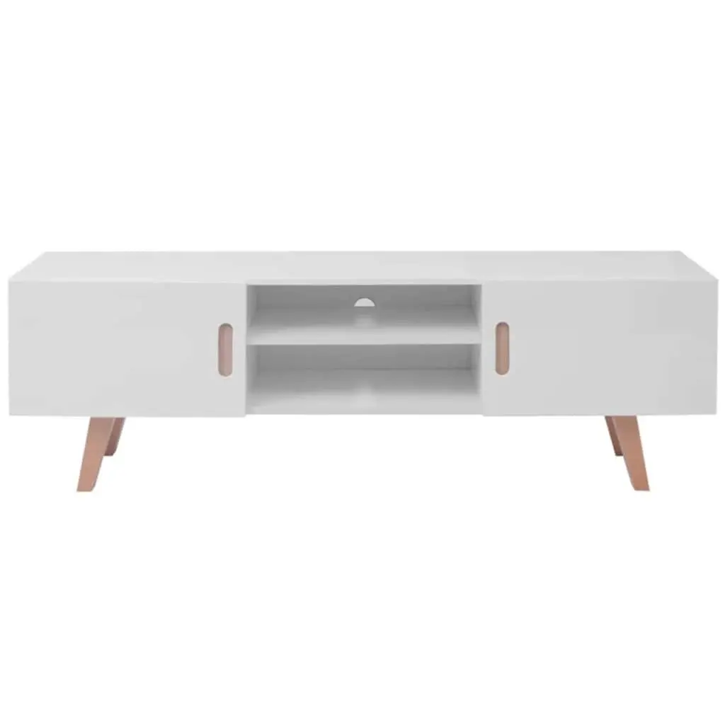 TV Stand High Gloss White MDF Storage Cabinet Entertainment Unit Media Console