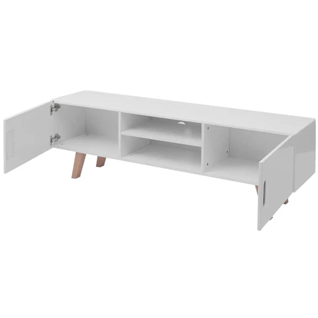 TV Stand High Gloss White MDF Storage Cabinet Entertainment Unit Media Console