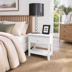 Friendly White Wooden Nightstands for Your Space