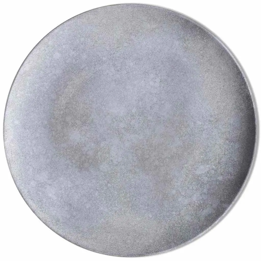 Side Table Set of 2 Round Concrete Grey 55cm 44cm