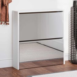 Your New White Mirrored Shoe Cabinet for Organized Living