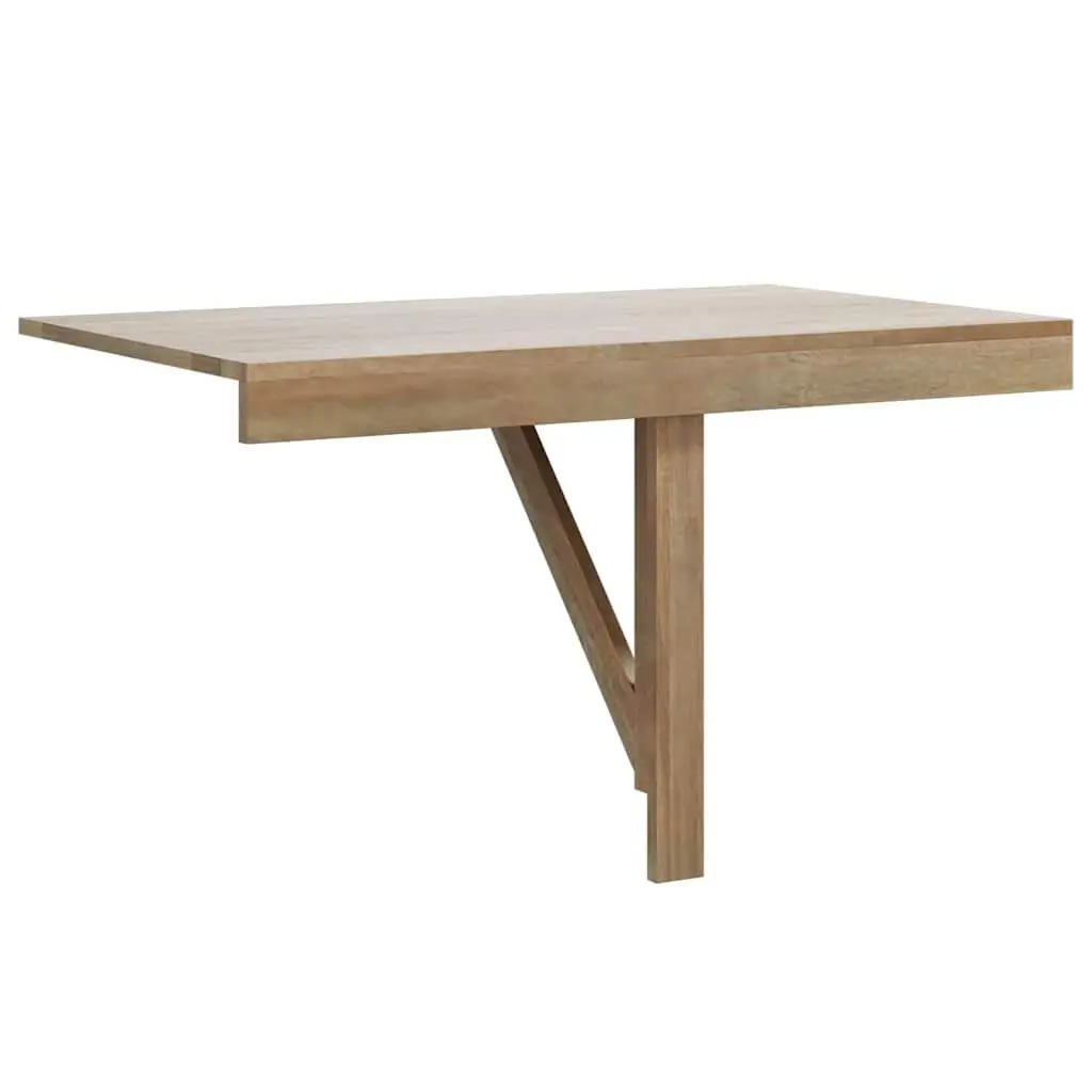 Folding Wall Table Space Saving Brown 100x60 cm Mounted Foldable